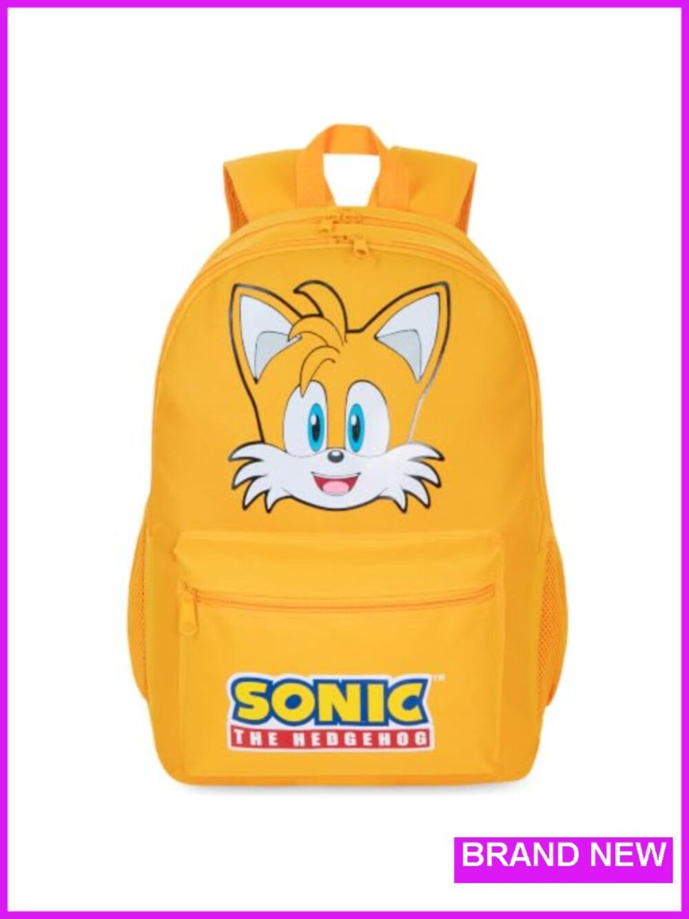 Sonic The Hedgehog Boys Backpack, Padded Adjustable Strap, 18 in, School Book